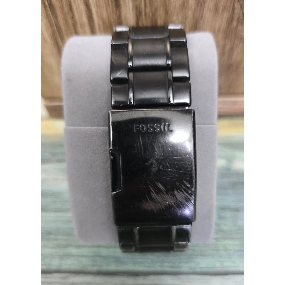 Fossil Machine Chronograph Black Stainless Steel Mens Watch FS4552 - Picture 3 of 5